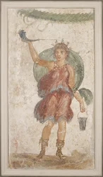 Standing Deity Holding a Horn and Bucket, from Pompeii